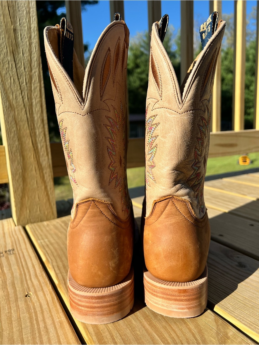 Hyer Women's Mulberry Broad Square Toe Western Boot - Clay/Sand - Picture 5 of 8